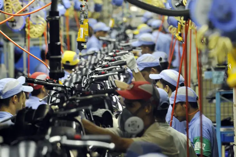 Fábrica da Yamaha. Linha de montagem de motocicletas Yamaha. Chão de fábrica.
Manaus (AM) 26.10.2010 - Foto: José Paulo Lacerda